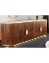 Buffet GATSBY 170 cm en bois de manguier et marbre blanc – Buffet design contemporain Art déco