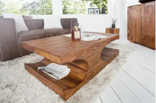 Meuble tv bois massif |Meuble tv design de couleur naturelle en boi... 2