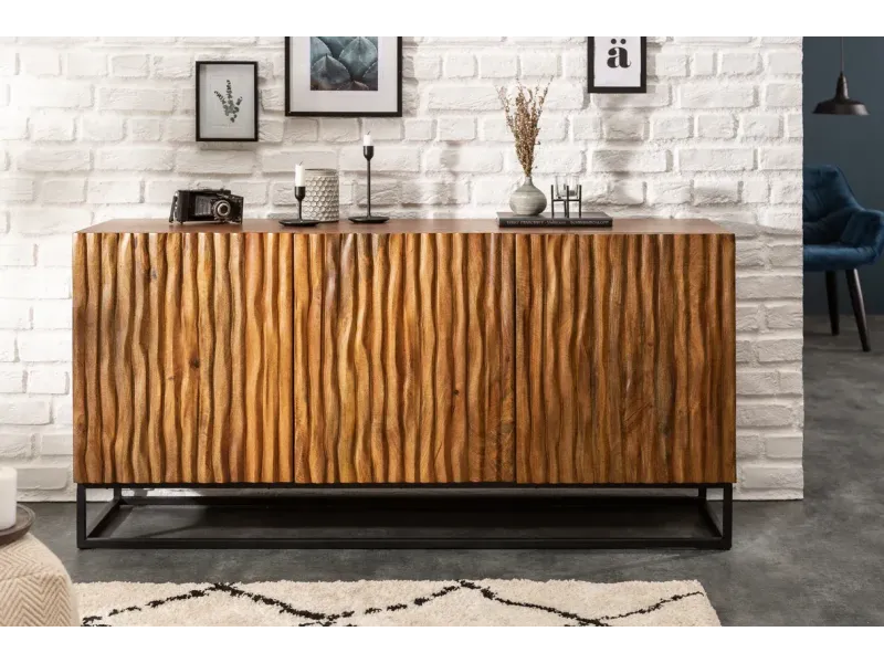 Buffet Amazonas 160 cm naturel | Buffet moderne en bois massif – Adenia Home