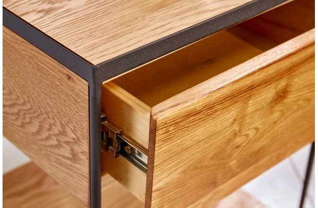 Table de Chevet Bois Massif Style Industriel 40cm | Petit prix