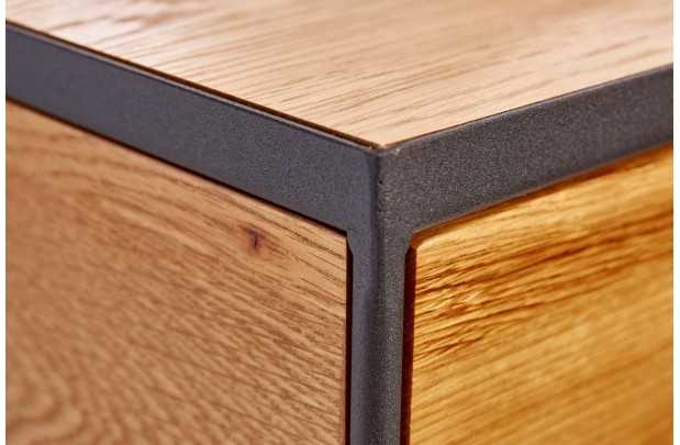 Table de Chevet Bois Massif Style Industriel 40cm | Petit prix