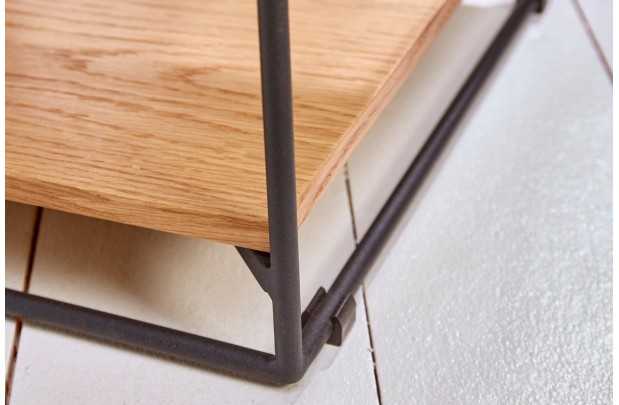 Table de Chevet Bois Massif Style Industriel 40cm | Petit prix