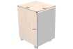ROLLCONTAINER BAS COULEUR CHENE NATUREL /NOIR pas cher