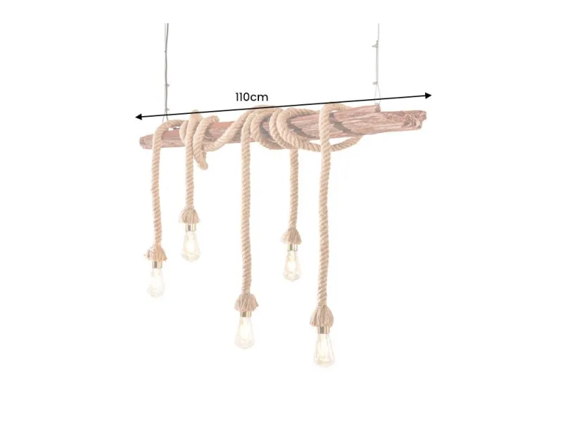 Suspension SEVEN SEAS 110 cm - Élégance naturelle et style maritime