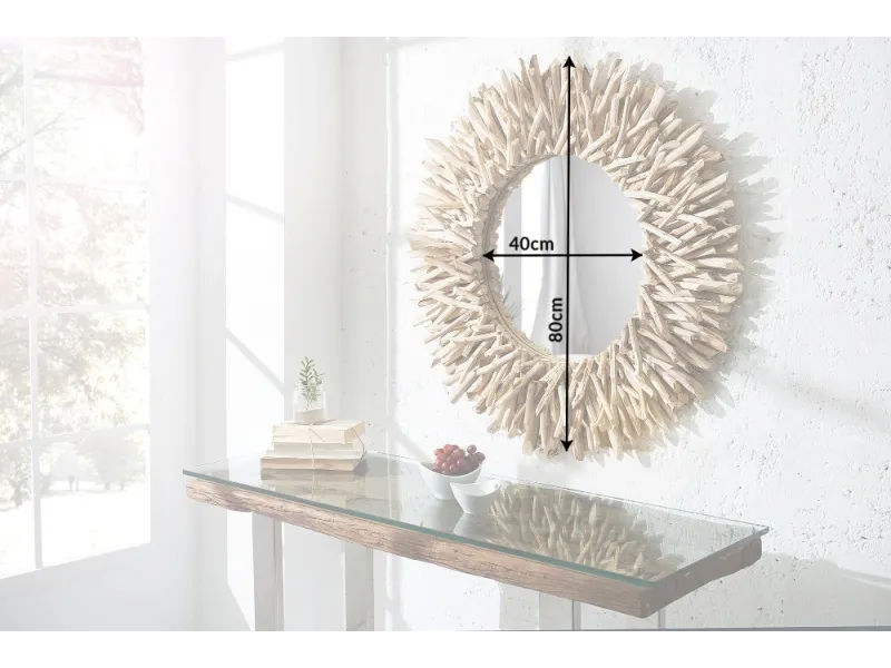 Miroir mural en bois massif – Élégance et authenticité pour votre intérieur