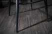 Lot de 2 tabourets de bar en velours coloris gris