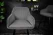 Lot de 2 tabourets de bar en velours coloris gris