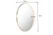 Miroir mural en métal design coloris doré 50cm