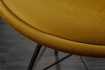 Lot de 4 Chaises Scandinave en velours coloris jaune moutarde Lot de 4 Chaises Scandinave en velours coloris jaune moutarde