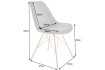 Lot de 4 Chaises design SCANDINAVE en velours gris foncé pieds dorés