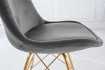 Lot de 4 Chaises design SCANDINAVE en velours gris foncé pieds dorés