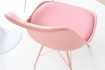 Lot de 4 Chaises Scandinave rose revêtement en simili cuir structure en métal