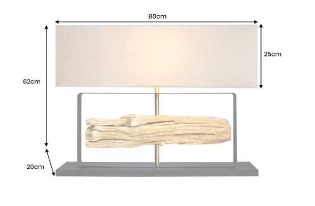 Lampe à poser 80cm ROUSILIQUE – Élégance et naturel réunis