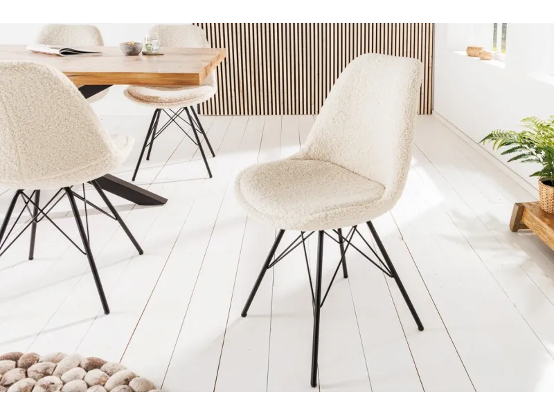 Chaises capitonnées |Lot de 2 Chaises design scandinave de salle à ...