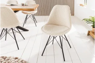 Chaises capitonnées |Lot de 2 Chaises design scandinave de salle à ... 2