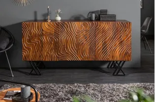 Buffet Fluide 160 cm bois de mangue | Buffet moderne industriel – Adenia Home 2