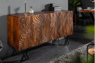 Buffet Fluide 160 cm bois de mangue | Buffet moderne industriel – Adenia Home