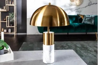 Lampe à poser design coloris bleu et beige en lin et céramique Lamp... 2