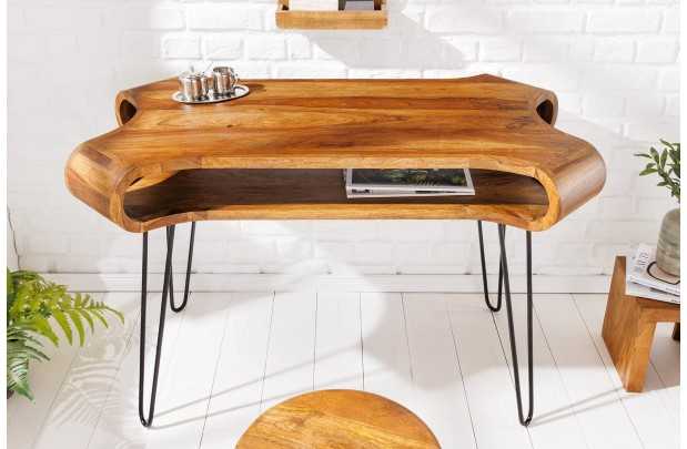 Table de bureau design rétro de 120cm à un tiroir et une niche home...