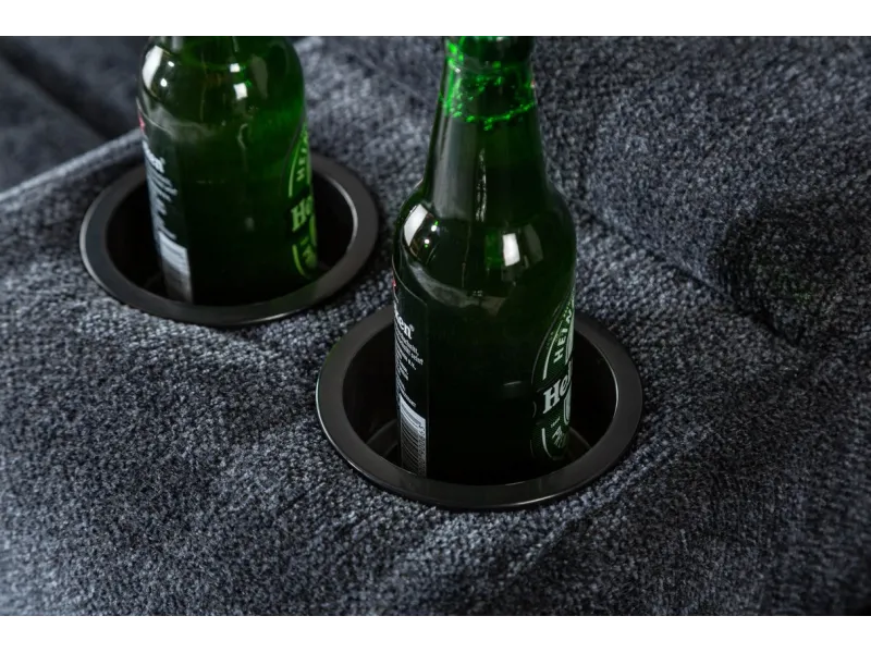 Fauteuil relaxant moderne coloris gris foncé en tissu Fauteuil rela...