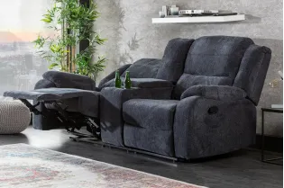 Fauteuil relaxant moderne coloris gris foncé en tissu Fauteuil rela... 2