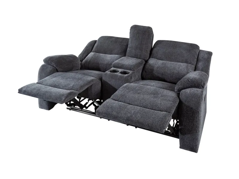 Fauteuil relaxant moderne coloris gris foncé en tissu Fauteuil rela...