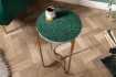 Lot de 2 tables d'appoint design coloris gris en marbre et métal ar...