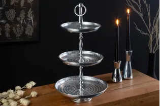 Lot de 3 plateaux design oriental coloris doré en métal Objets de d... 2