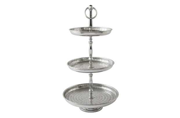 Lot de 3 plateaux design oriental coloris doré en métal Objets de d...