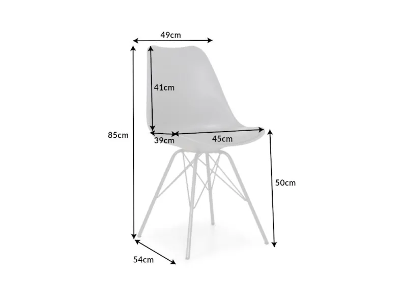 Lot de 4 chaise de salle à manger design scandinave coloris gris et...