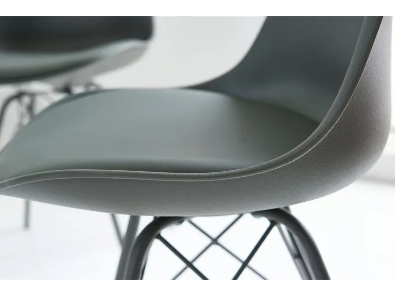 Lot de 4 chaise de salle à manger design scandinave coloris gris et...