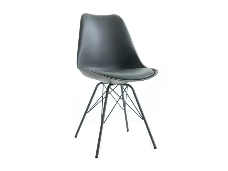 Lot de 4 chaise de salle à manger design scandinave coloris gris et...