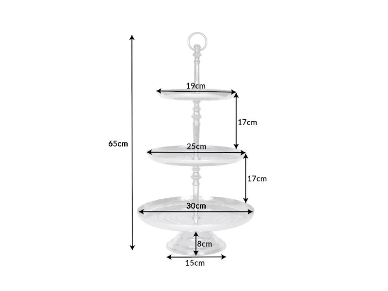 Plateau design oriental coloris argenté en métal Objets de décorati...