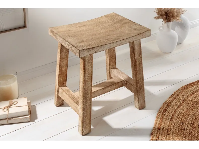Tabouret 40 cm design en bois massif recyclé Tabourets bas |adeniahome...