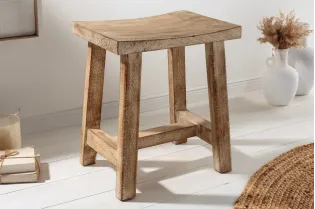 Tabouret 40 cm design en bois massif recyclé Tabourets bas |adeniahome... 2