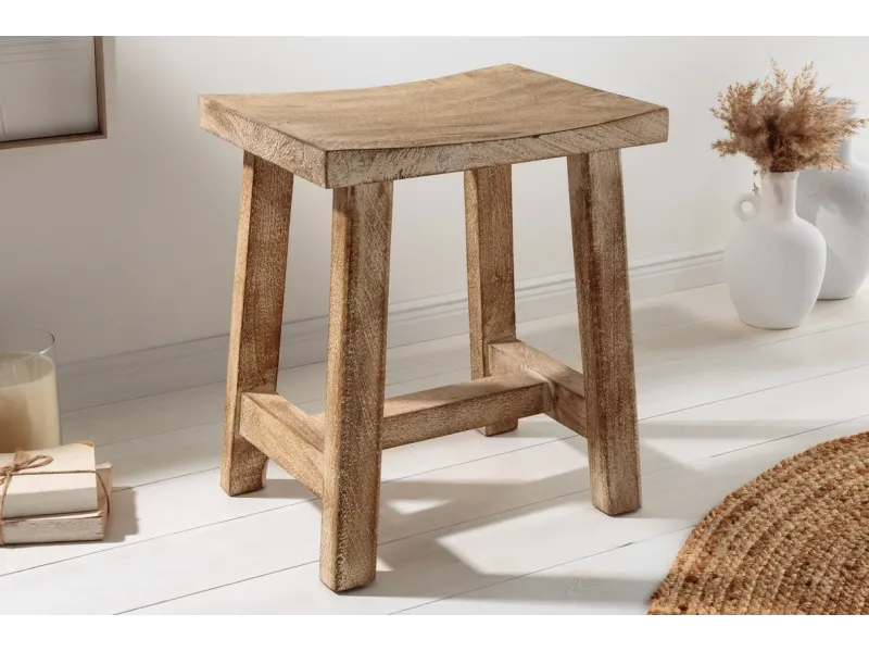 Tabouret 40 cm design en bois massif recyclé Tabourets bas |adeniahome...