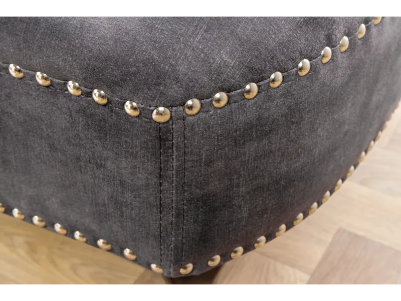 Meridienne Chesterfield en microfibre gris Canapés, Banquettes |adenia...