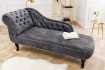 Meridienne Chesterfield en microfibre gris Canapés, Banquettes |adenia...