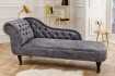 Meridienne Chesterfield en microfibre gris Canapés, Banquettes |adenia...