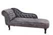 Meridienne Chesterfield en microfibre gris Canapés, Banquettes |adenia...