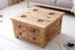 Table basse contemporaine |Table basse design fossile en bois et ve...