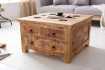Table basse contemporaine |Table basse design fossile en bois et ve...