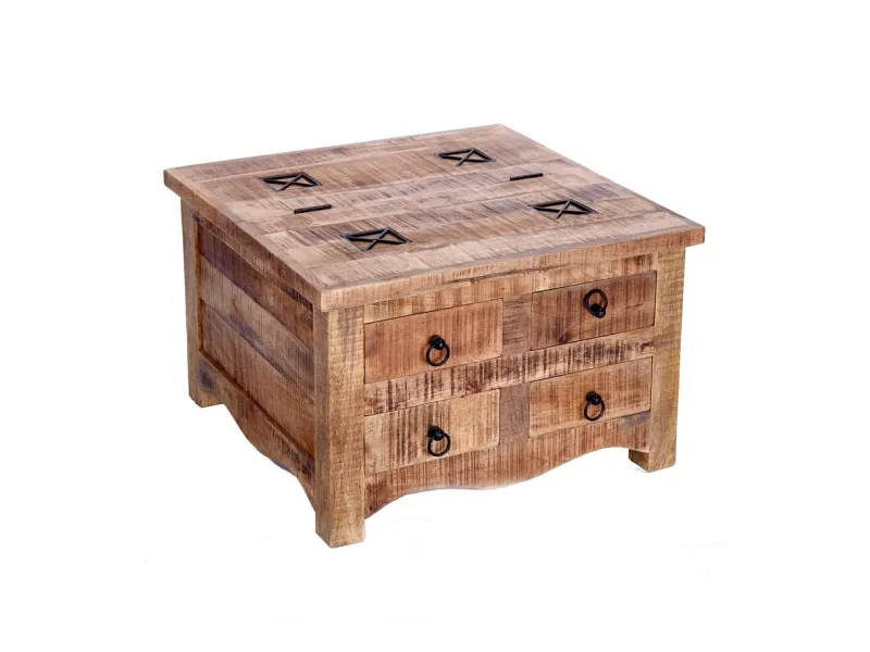 Table basse contemporaine |Table basse design fossile en bois et ve...
