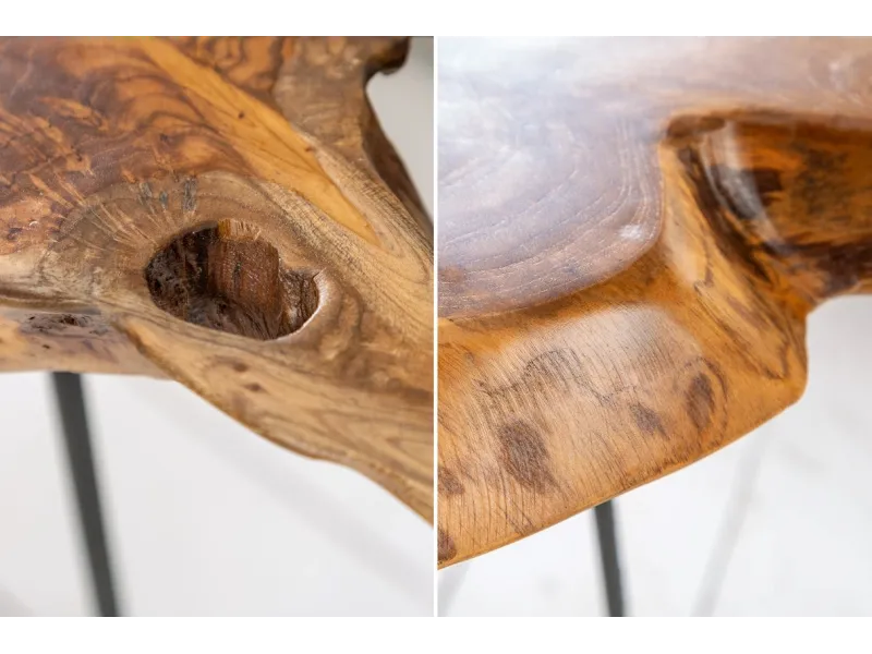 Table d'appoint en bois massif style rustique Table d'appoint  |adenia...