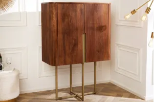 Barière antique design Sheesham coloris marron 150cm  pas cher