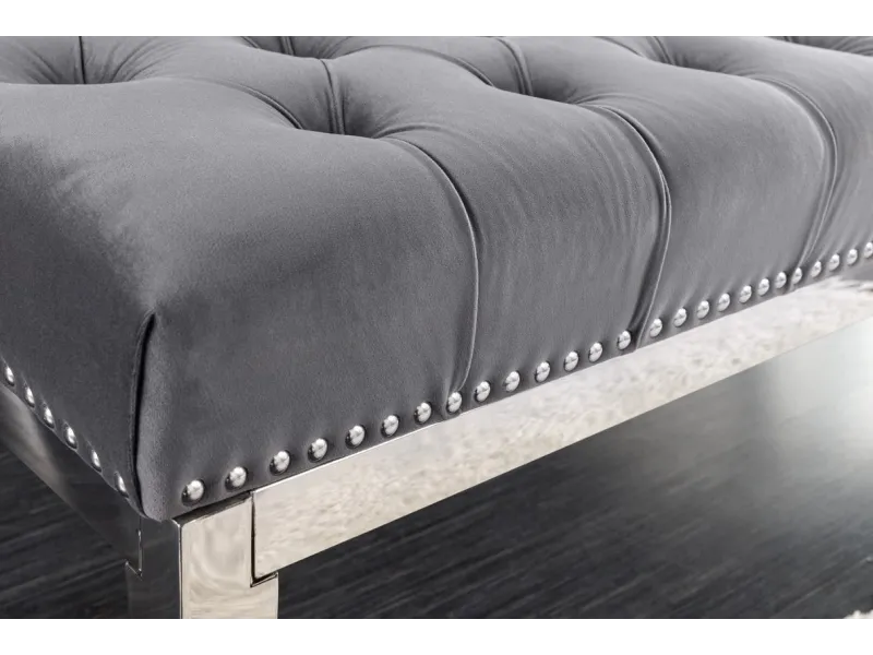 Banc Capitonné en Tissu design baroque