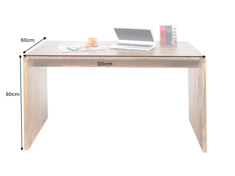 Console design en bois massif à une niche coloris naturelaturel Tab...