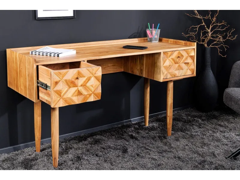 Bureau de 120cm design Scandinave coloris blanc Secrétaire |adeniahome...