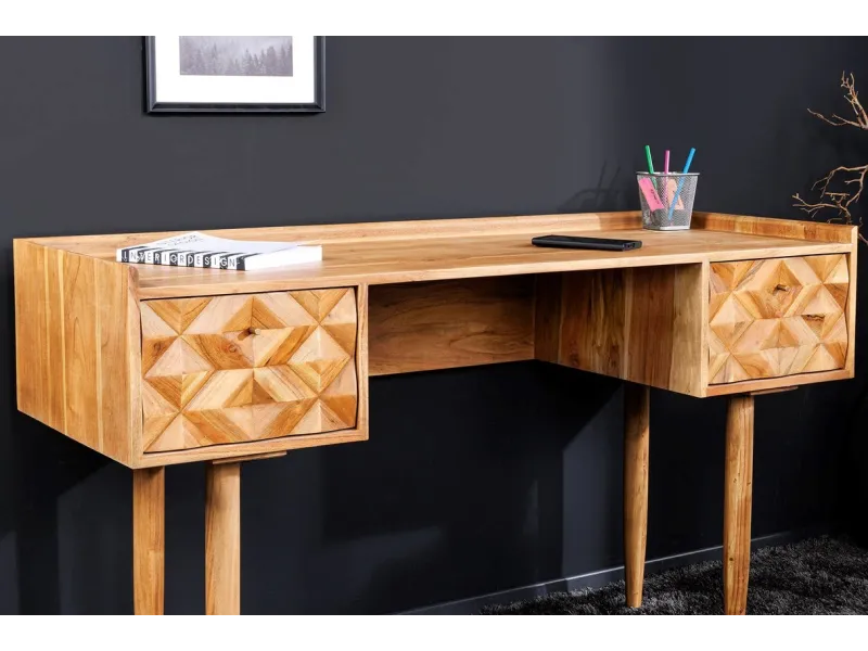 Bureau de 120cm design Scandinave coloris blanc Secrétaire |adeniahome...