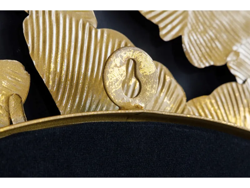 Miroir rond teinté Or avec courroie de suspension 45cm pas cher